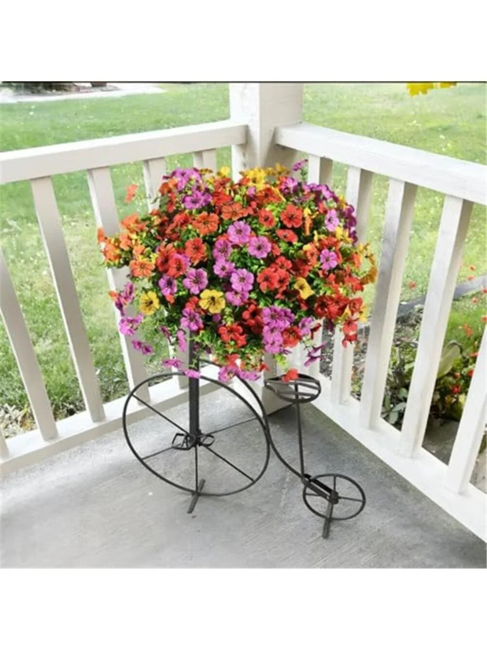 Artificial Daisy Flowers 12 Bundle UV Resistant Faux Outdoor Garden Porch Decor
